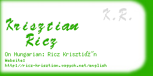krisztian ricz business card